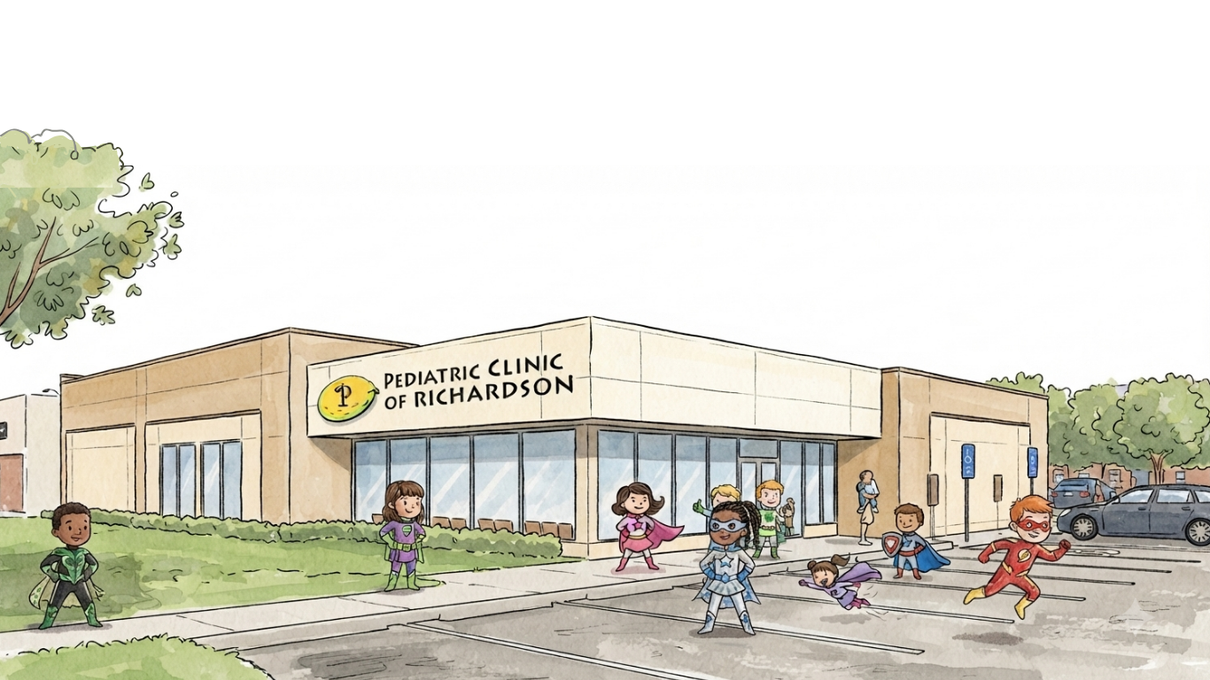 Sketch illustration of Pediatric Clinic of Richardson.