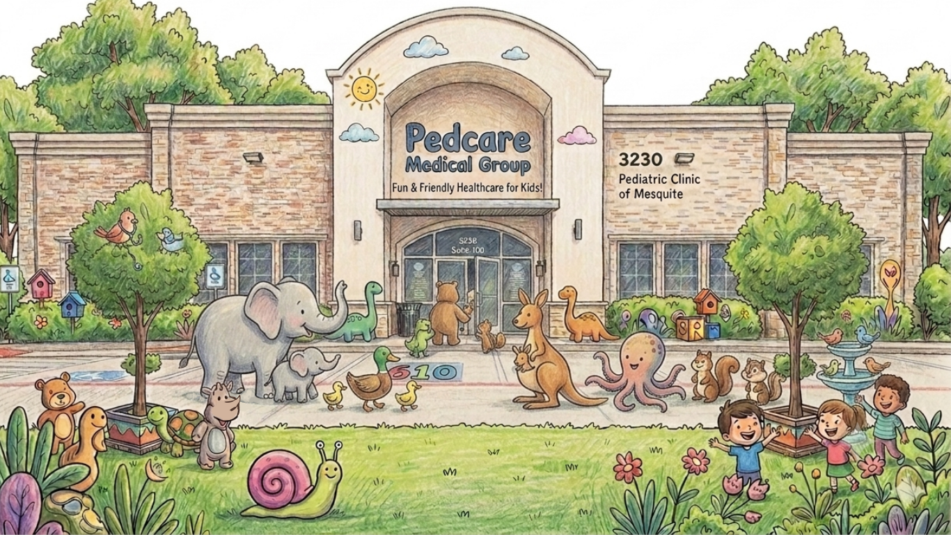 Sketch illustration of Pediatric Clinic of Mesquite.